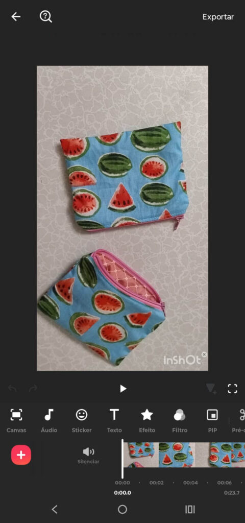 Print do aplicativo do vídeo grátis para celular InShot