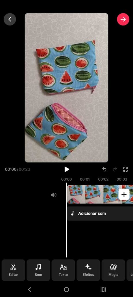 Print do aplicativo do vídeo grátis para celular TikTok