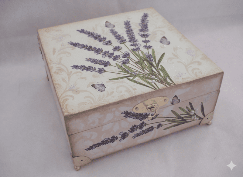 Decoupage em caixa de MDF