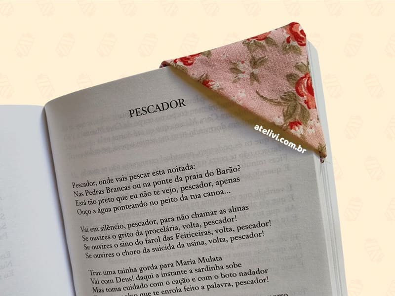 Marca páginas de tecido