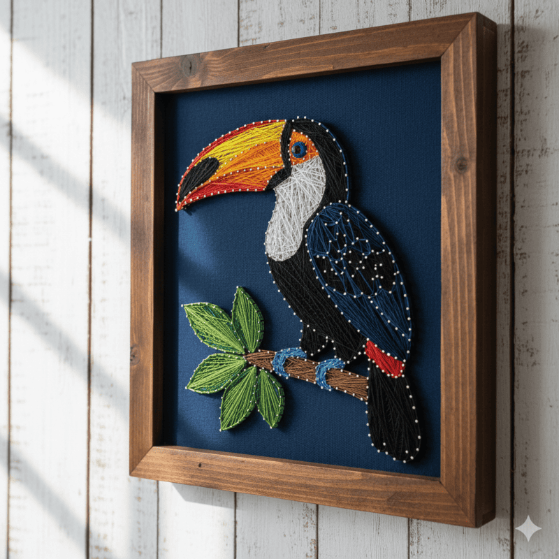 Quadro feito de string-art